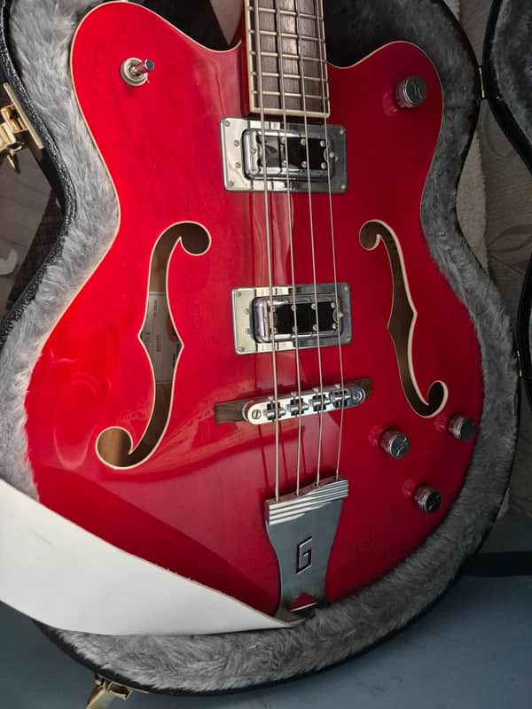 Gretsch G5442BDC Electromatic Hollow Body Short Scale Bass 2013 - Present - Transparent Red image 1