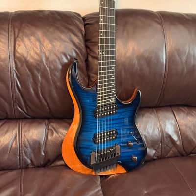 Kiesel Osiris 7 Multiscale trem Blue flamed maple, roasted maple neck, Luminlay image 1