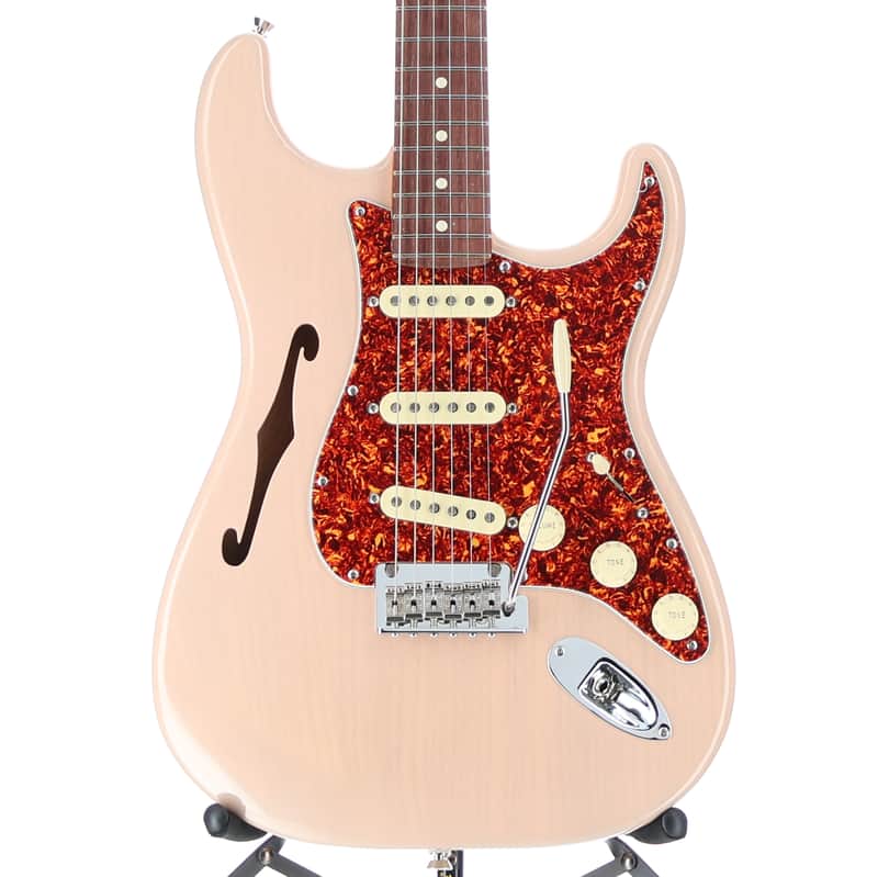 Fender Certified Pre-Owned American Professional II Stratocaster Thinline, Rosewood Fingerboard, Transparent Shell Pink (H9) (10946) image 1