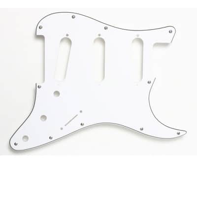 Fender Stratocaster Pickguard, 11-Hole, 3-Ply White image 1