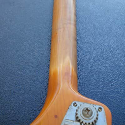Rare Lefty! 1965 Fender Jazz Bass Neck With Tuners, Matching White Head Stock! 100% Original image 14