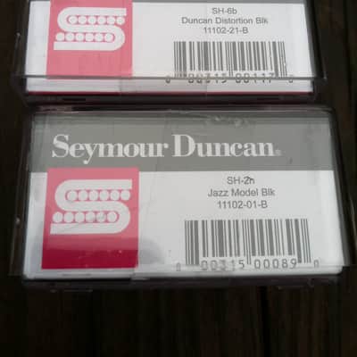 Seymour Duncan Distortion SH-6 Bridge SH-2 Jazz Neck Humbucker Pickup Set BLACK image 3