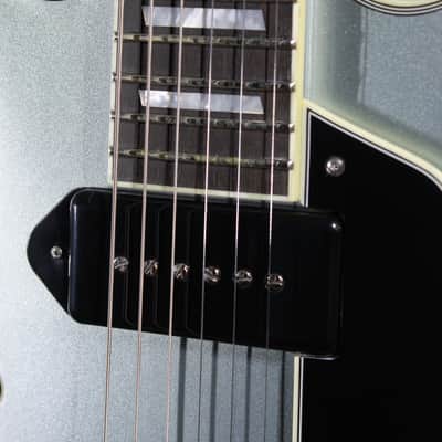 Eastman T64 Trapeze Iced Blue Metallic Hollowbody Electric Guitar image 13