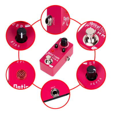 FLAMMA FC16 Optical Tremolo Guitar Effects Pedal Mini Portable True Bypass (Price includes the import duty for US buyer) image 6