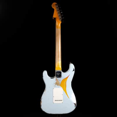 2024 Fender 1960 Stratocaster Heavy Relic - Aged Sonic Blue Over 3-Color Sunburst image 4