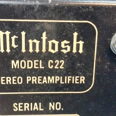 McIntosh C 22  tube pre amp 240 volts serviced image 8