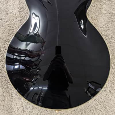 D'Angelico Excel SS Semi-Hollow Body Electric Guitar with Hard Case, Solid Black image 2