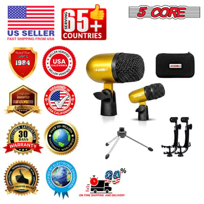 5 Core Conga Mic Snare Tom Set Professional XLR Cardioid Condenser Instrument Microphone Kit image 10