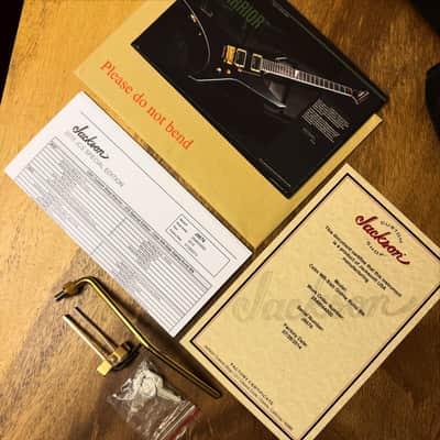 Jackson USA Warrior Custom Shop 2014 JCS Special Edition Slab Body, Black & Gold - Seymour Duncan Black Winter Pickups image 16