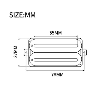 Zebra Guitar Neck and Bridge Humbucker Dual Blades Pickups Set image 5
