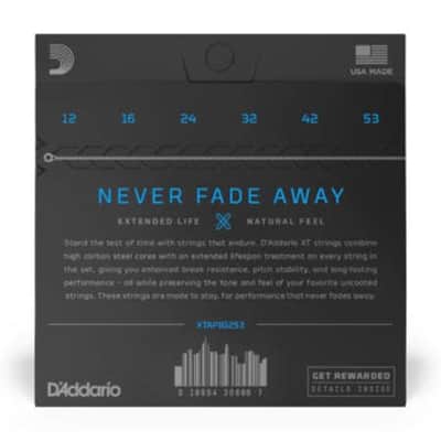 D'Addario XTAPB1253 XT Phosphor Bronze Acoustic Guitar Strings, Light, 12-53, 3 Sets image 2