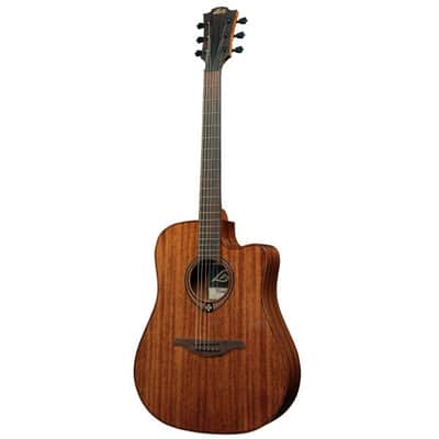 LAG T98DCE Tramontane Dreadnought Elektro-Akustikgitarre natur hochglanz image 1