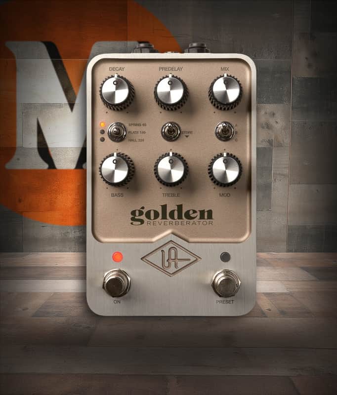 Universal Audio GOLDEN Reverberator Stereo Effects Pedal image 1