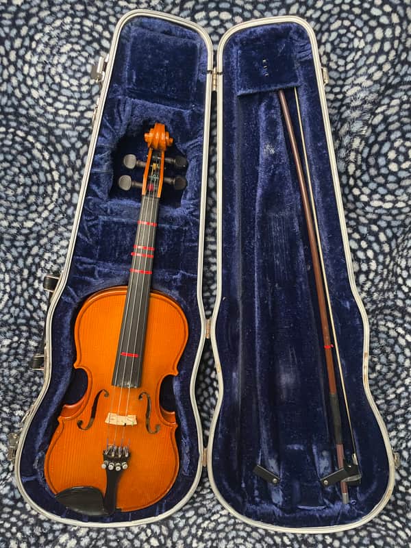 1992 Glaesel Shop Model V130 1/2 Half size violin outfit - a copy of the 1713 Antonius Stradivarius - made in romania image 1