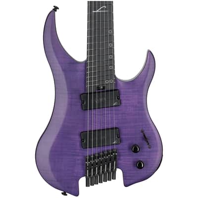 Legator Ghost 7 Super Shred 7-String Electric Guitar, Purple Flame image 3