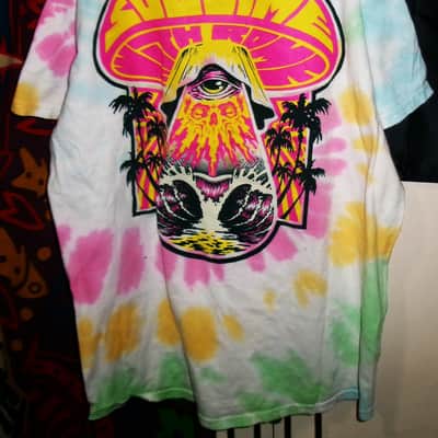 sublime with rome new 2024 tour psychedelic L woman tie die tee - reggae ska punk california image 1