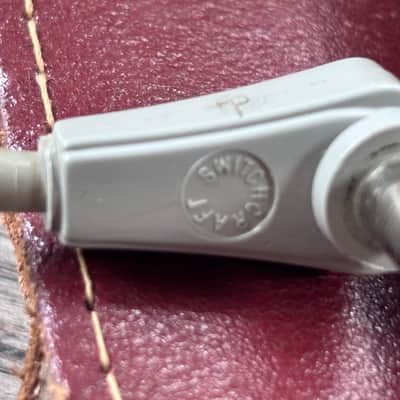 1960's Hagstrom Leather Guitar Strap & Switchcraft Cable - Vintage Case Candy image 3