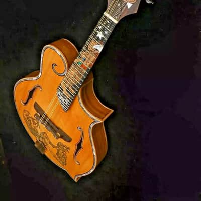 Blueberry Handmade Mandolin F-Style Devil Motif image 4