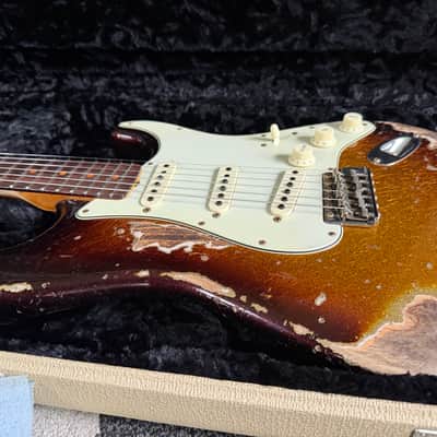 Fender 63 Stratocaster 2024 - Sunburst Sparkle Super Heavy Relic image 2