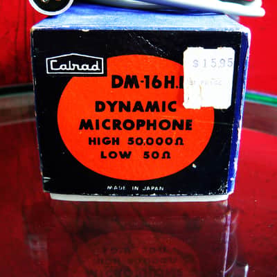 Vintage 1960's Calrad DM16 H.L Dual Z dynamic microphone w cable and box Olson Lafayette prop display image 2