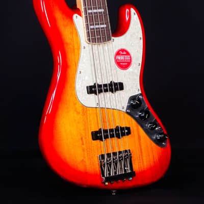 Squier Classic Vibe Active 70s Jazz Bass V, Laurel FB, Sienna Sunburst image 4