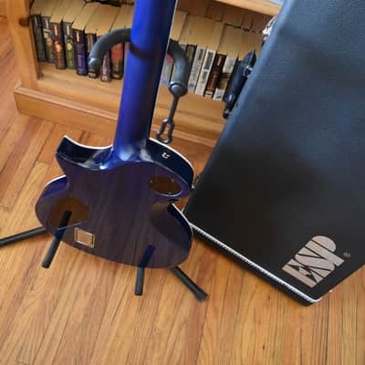 ESP E-II Eclipse , 2025, Blue natural fade, Burl top, OHSC, Exceptional condition image 22
