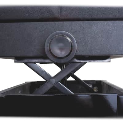 GRIFFIN Adjustable Piano Bench (ErgonomicPRO-X Series) – Black Solid Wood Frame, PU Leather Cushion, Antique Style with Sheet Music Storage for Musicians & Vanity image 12