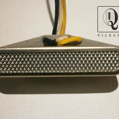 Telecaster Neck Pickup A5 Raw Non Plated Open Cover Silver Foil Alnico Hand Wound Coil Tap by Q pickup image 1