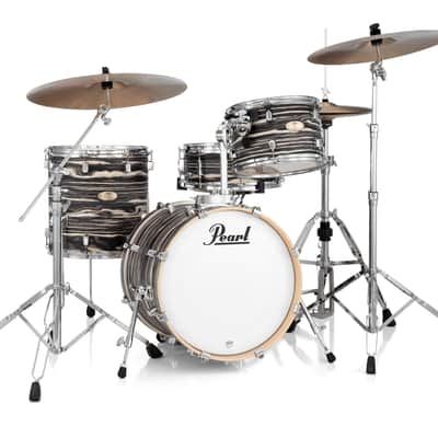 Pearl Decade Maple Artisan Limited Edition 4-pc. Bop Shell Pack With All Maple Shells, Satin Lacquer Finish Black Satin Marble image 1