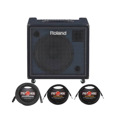 Roland KC-600 200 Watt 4-Channel Onboard Stereo Mixing Keyboard Amplifier Bundle image 2