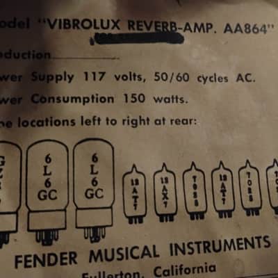 Fender Vibrolux Amp 1968-1970 image 7