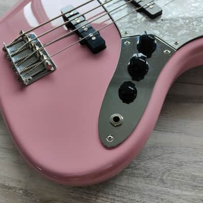 2008 Fender Japan ‘62 Reissue Jazz Bass (Refinished Pink) image 2