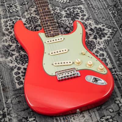 Fender Custom Shop Limited Edition '63 Stratocaster Journeyman Relic Electric Guitar - Aged Fiesta Red image 9