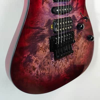 Ibanez RG470PB RG Standard, Poplar Burl Top, Red Eclipse Burst image 6