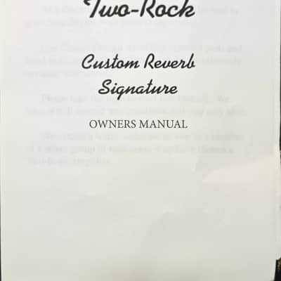 Two Rock  CUSTOM REVERB SIGNATURE V2 + Two Rock Signature 1x12" Cabinet image 24