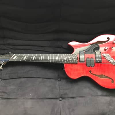 Wes Lambe 8GT 2013 - Novax-style Charlie Hunter 8 String Fanned Fret Dual Output Hollow Guitar/Bass image 2