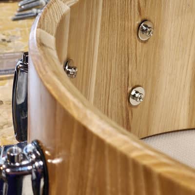 JT Custom Drums 14x6 Hickory Solid Stave Snare Drum 2025 - Natural color/lacquer image 6
