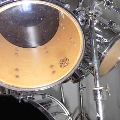 1988 Ludwig Rockers Power Plus LR-2220-RM 11 Piece Chrome over Maple Kit w/ Stands & Pedals image 12