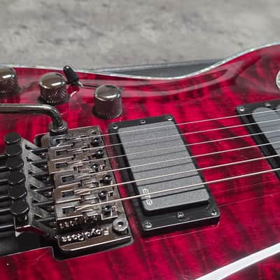 SCHECTER C-1 Hellraiser-S FR LH Left Hand SUSTANIAC SYSTEM! EMG 81 Floyd Rose AAA Quilt Top 24 Fret Super Strat Pro Lefty C1 Guitar image 7