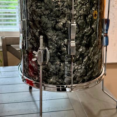Ludwig 14 inch floor tom 60s - Black Diamond Pearl image 3