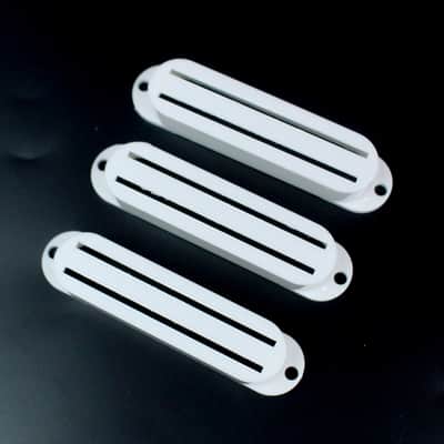 Strat Single Coil Style hot Rail humbucker Pickup Cover Set ,White