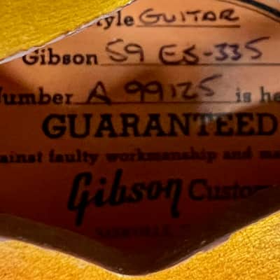 Gibson '59 ES-335 Reissue 2019 - VOS Vintage Burst image 12