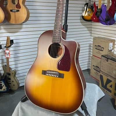 Epiphone Inspired by Gibson J-45 Standard EC Acoustic-Electric Guitar - Honeyburst w/Gig Bag & PLEK*D #390 image 6