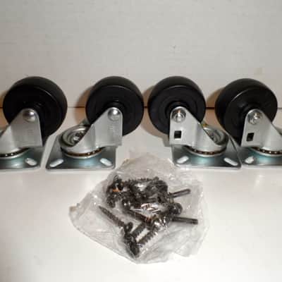 Set of 4 Crate 4x12 CAB Caster Casters Wheel Wheels Speaker Cabinet Amp Swivel Guitar Bass Road Case image 5