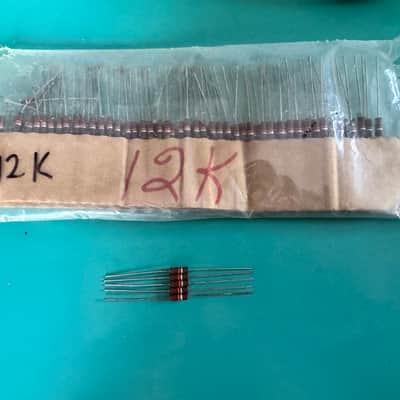 NOS 5x 12K 0.5W 1/2W 10% CARBON COMPOSITE COMP RESISTORS FOR TUBE AMP HIFI AMPLIFIER image 4
