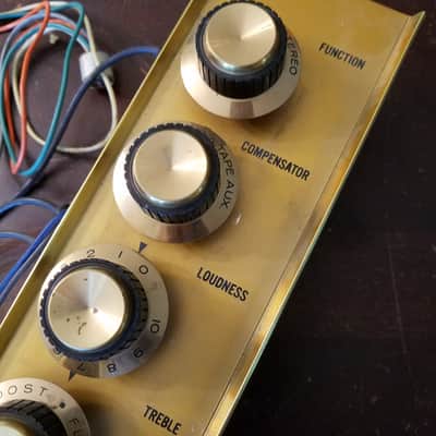 Motorola 6BQ5 12AX7 tube pre and power amp HS-709D HS-696C Console Stereo 1959 - Gold image 4