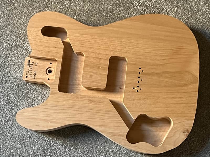lefty Fender American mod shop Telecaster Deluxe guitar body unfinished image 1