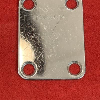 Luthier’s Lot of Nine Teisco/Unknown USA & Japanese Sized Guitar Backplates & Bridge Parts - Chrome/Steel image 7