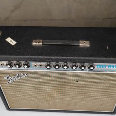 1968 Fender Deluxe Reverb AB763 Silverface 1x12 Combo Amp #59042 image 9