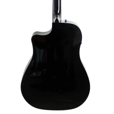 Fender CD-60SCE Solid Top Dreadnought Acoustic-Electric Guitar - Black image 2